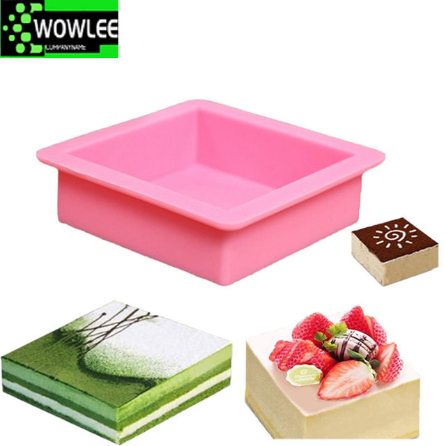 Silicone Mold Square Shape Soap Muffin Case Candy Jelly Ice Cake